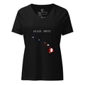 Black women's patriotic American flag Hawaii t-shirt