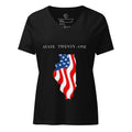 Black women's patriotic American flag Illinois t-shirt
