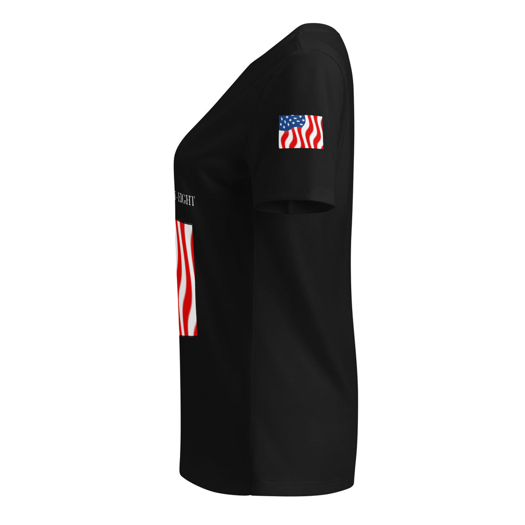 Black women's patriotic American Flag Colorado t-shirt