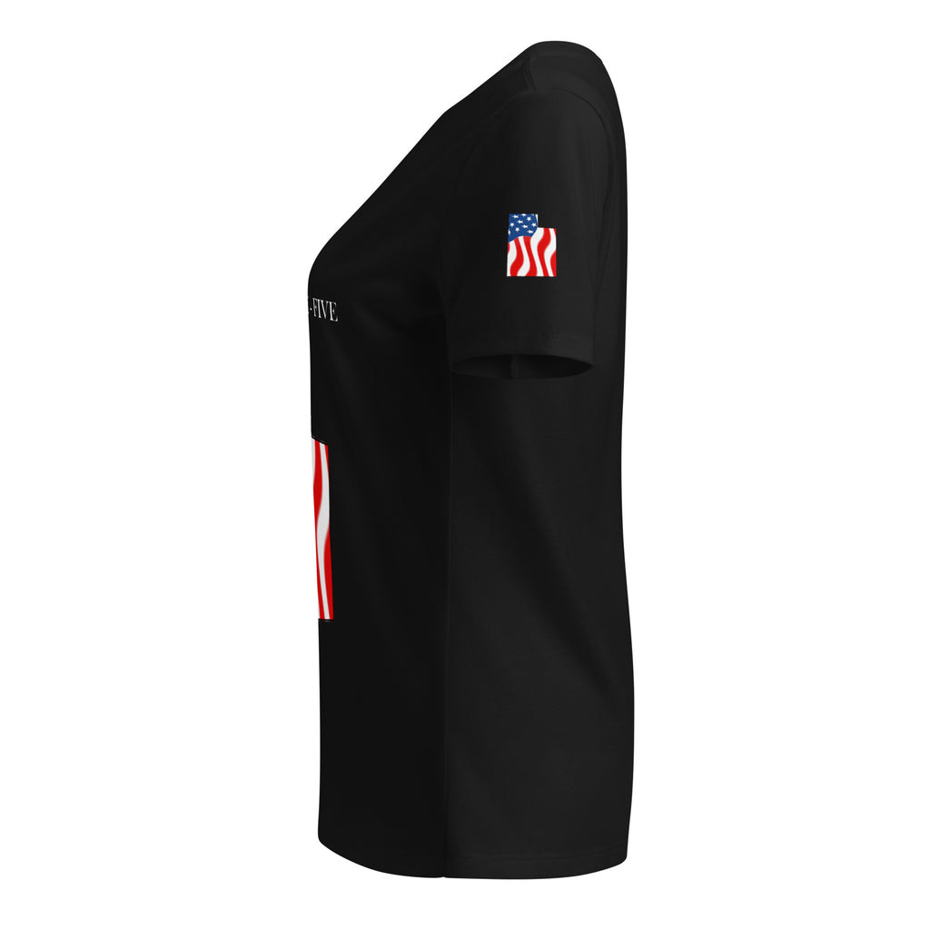 Black women's patriotic American flag Utah t-shirt